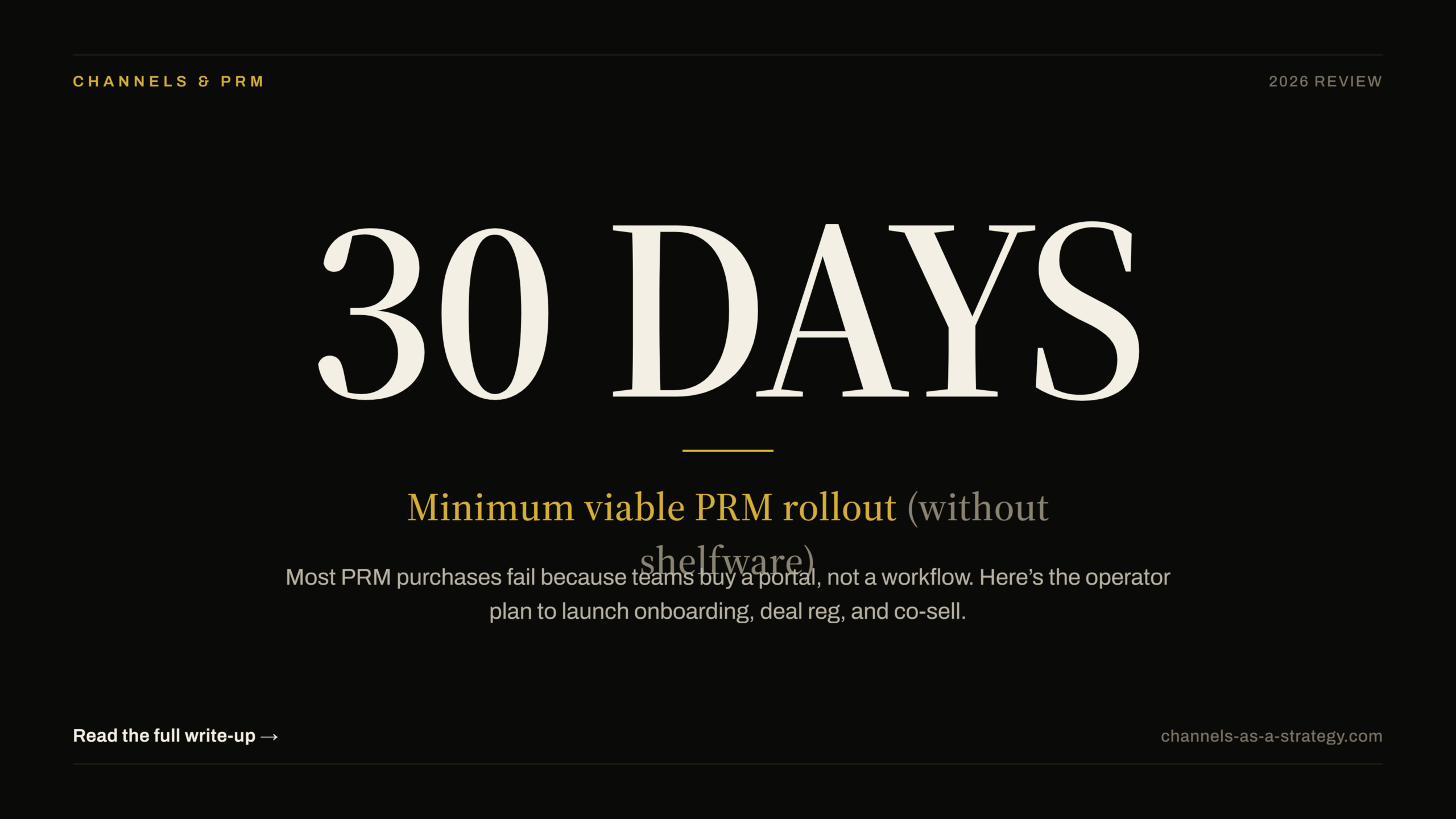 Magentrix PRM review (2026): 30-day rollout plan for partner onboarding, deal registration, and co-sell workflows